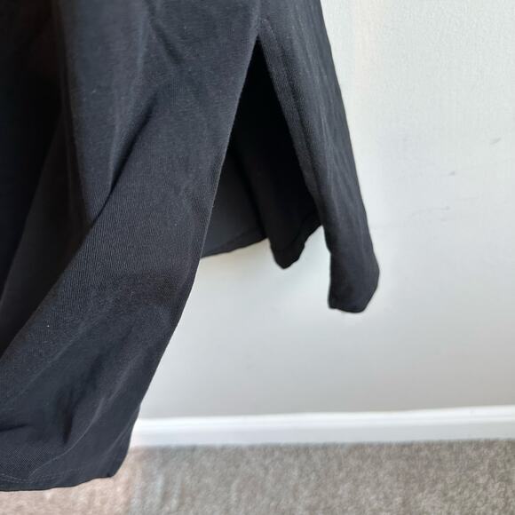 Modern Citizen Fei Tie Front Organic Cotton Midi Dress Black Small - Picture 6 of 11